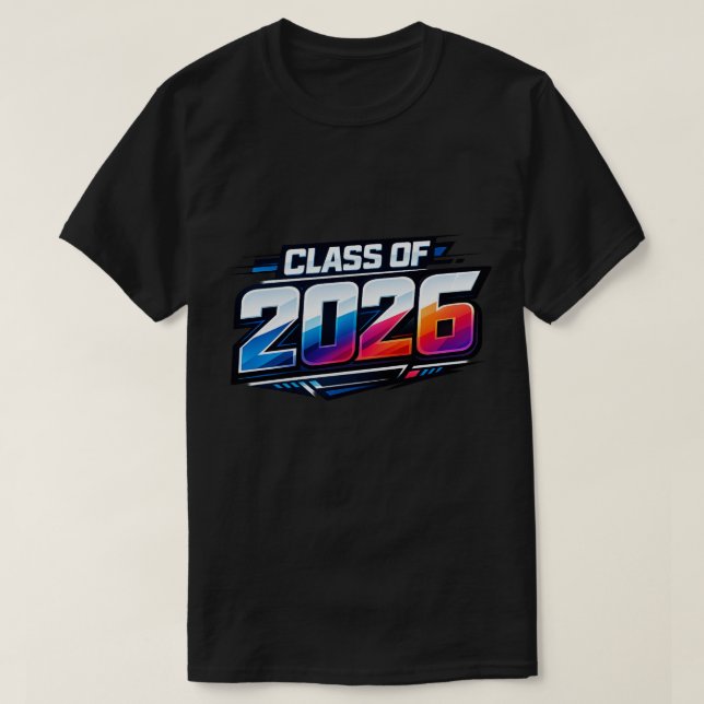 Camiseta Class of 2026 Bold Modern Typography (Diseño del anverso)