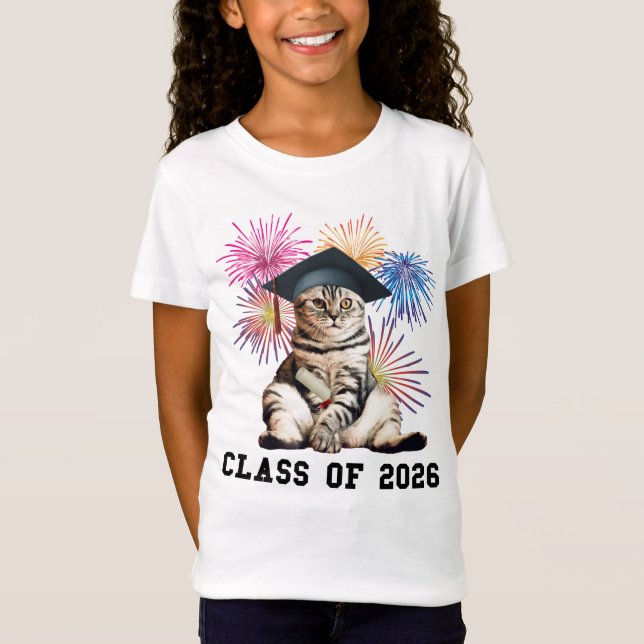 Camiseta Class Of 2026 Cat Lover (Anverso)