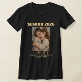 Camiseta Class of 2026 Custom Photo Graduation T-Shirt Gift