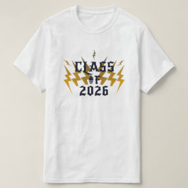 Camiseta Class Of 2026 Graduate Cool Lightning Rocker White
