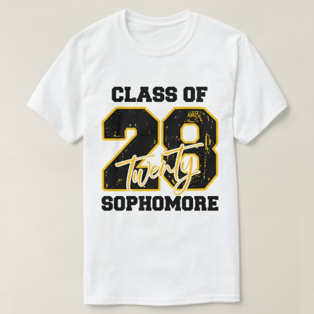 Camiseta Class of 2028 Sophomore High School Back to School (Diseño del anverso)