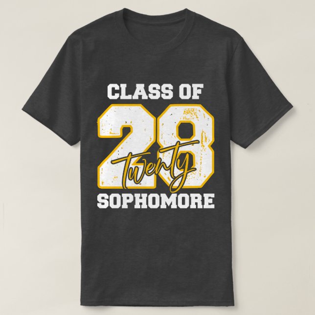 Camiseta Class of 2028 Sophomore High School Back to School (Diseño del anverso)