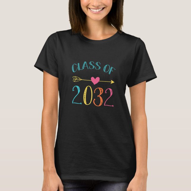 Camiseta CLASS OF 2032 Grow With Me 100 Days Of School (Anverso)