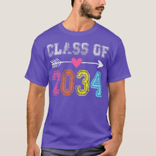 Camiseta Class Of 2034 Grow With Me Kindergarten Pre-k Grad