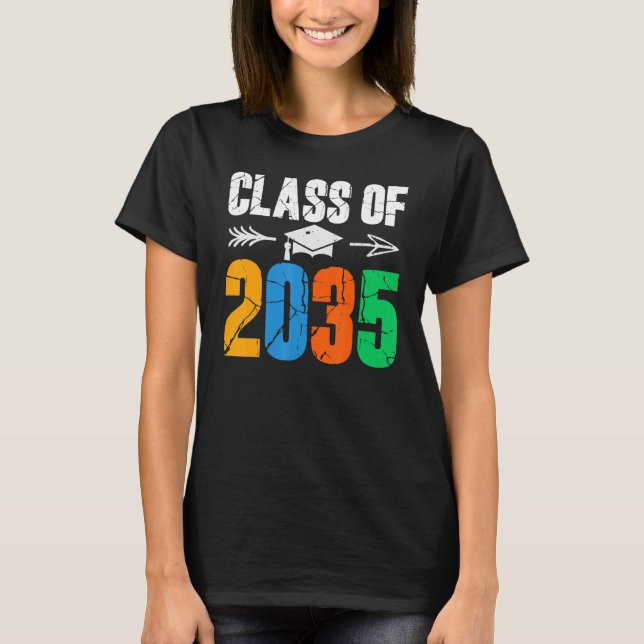 Camiseta Class of 2035 First Day of School Graduation (Anverso)
