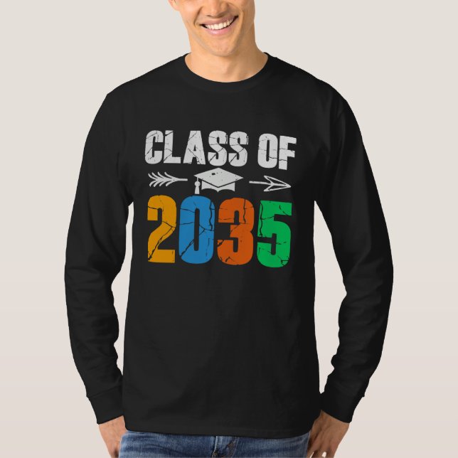Camiseta Class of 2035 First Day of School Graduation (Anverso)