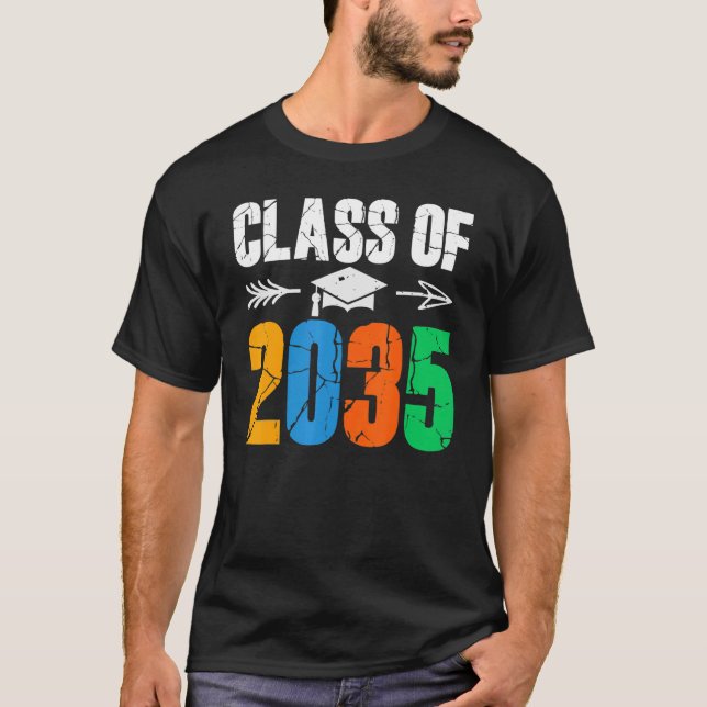 Camiseta Class of 2035 First Day of School Graduation (Anverso)