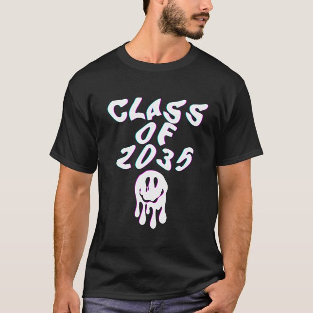 Camiseta Class of 2035 Glitch Senior Class High School Pull (Anverso)