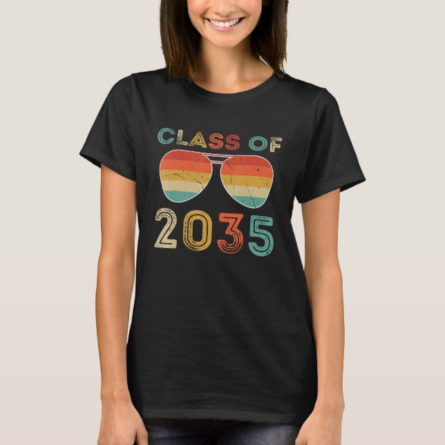 Camiseta Class of 2035 Grow With Me First Day of School Gra (Anverso)