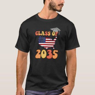Camiseta Class of 2035 Grow With Me First Day of School Gra