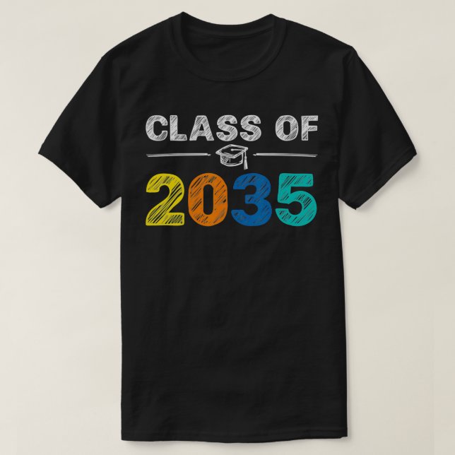 Camiseta Class of 2035 Grow With Me First Day of School Gra (Diseño del anverso)