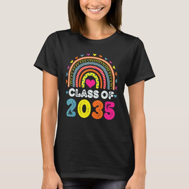 Camiseta Class Of 2035 Kindergarten Pre k Grow with Me Grad (Anverso)