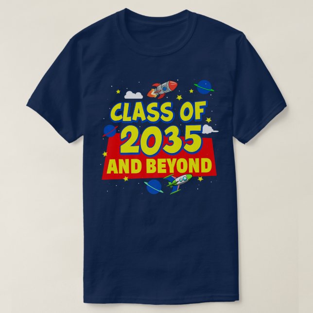 Camiseta Class Of 2035 Kindergarten PreK Grow with Me Gradu (Diseño del anverso)