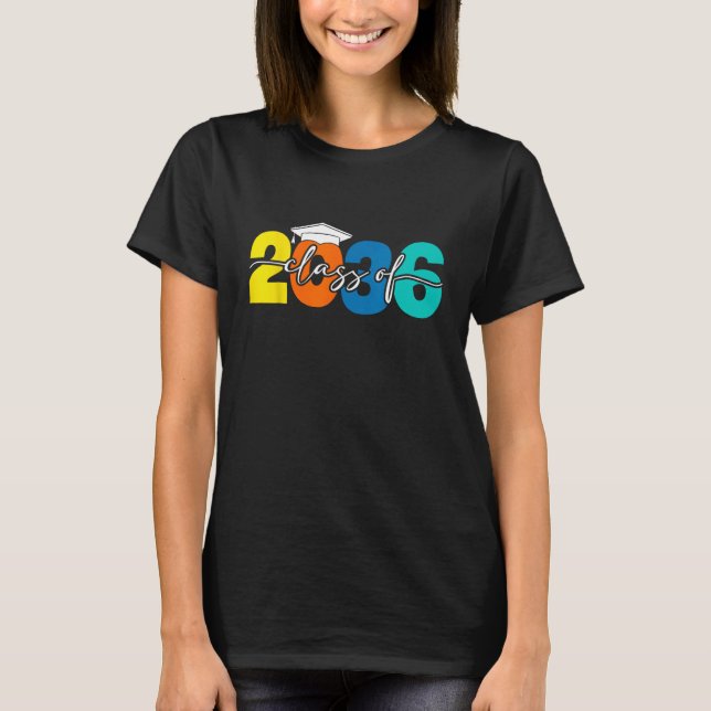 Camiseta Class of 2036 Grow with Me First Day of School Gra (Anverso)