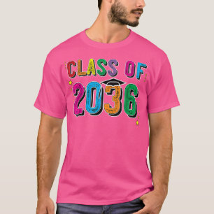 Camiseta Class Of 2036 Grow With Me Graduation Senior 