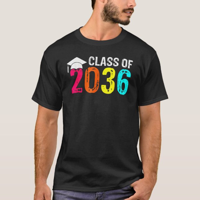 Camiseta Class Of 2036 Grow With Me Kindergarten Pre K Grad (Anverso)