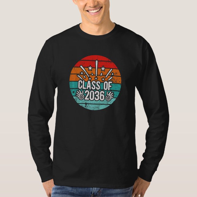 Camiseta Class Of 2036 kindergarten to graduation Hand Draw (Anverso)