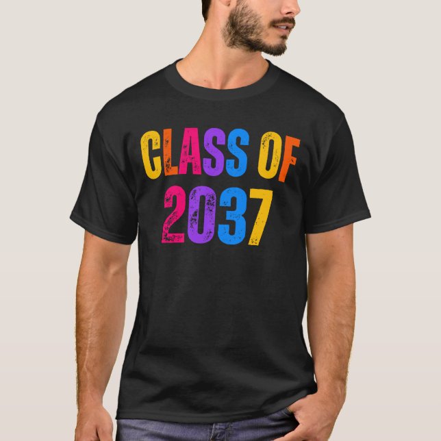 Camiseta Class of 2037 grow with me future generation kinde (Anverso)