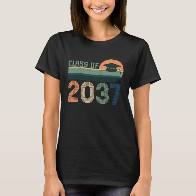 Camiseta Class of 2037 Grow with Me Kindergarten to Graduat (Anverso)