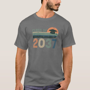 Camiseta Class Of 2037 Kindergarten Graduate Graduation Gir