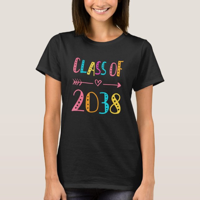 Camiseta Class Of 2038 Pre K Graduate Preschool Graduation (Anverso)