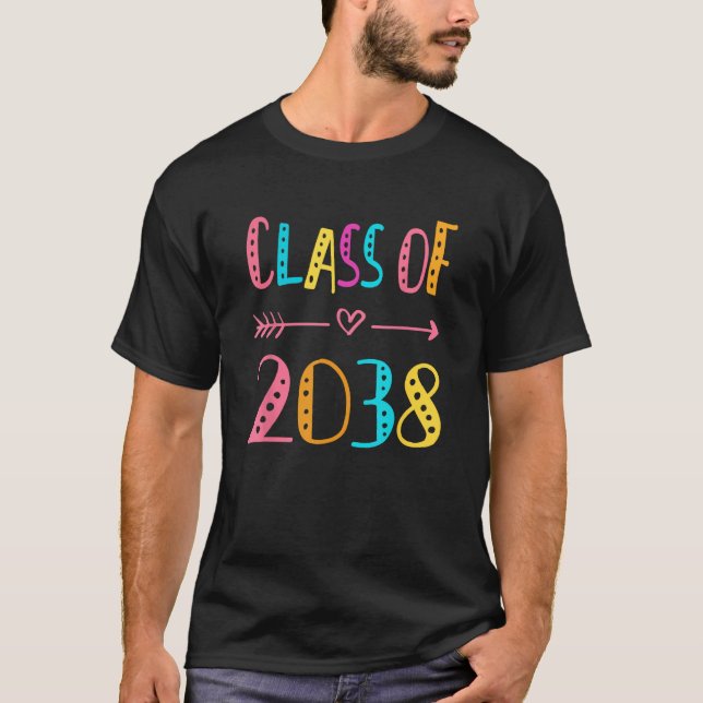 Camiseta Class Of 2038 Pre K Graduate Preschool Graduation (Anverso)