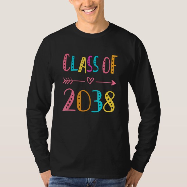Camiseta Class Of 2038 Pre K Graduate Preschool Graduation (Anverso)