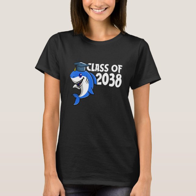 Camiseta Class Of 2038 Shark Graduate Pre K Kindergarten Pr (Anverso)