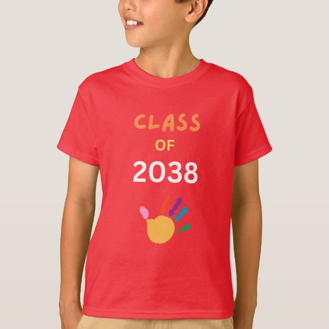 Camiseta Class of 2038 with fingerpaint (Anverso)