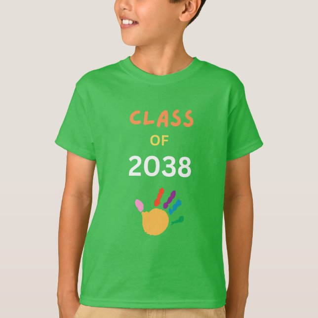 Camiseta Class of 2038 with fingerpaint (Anverso)