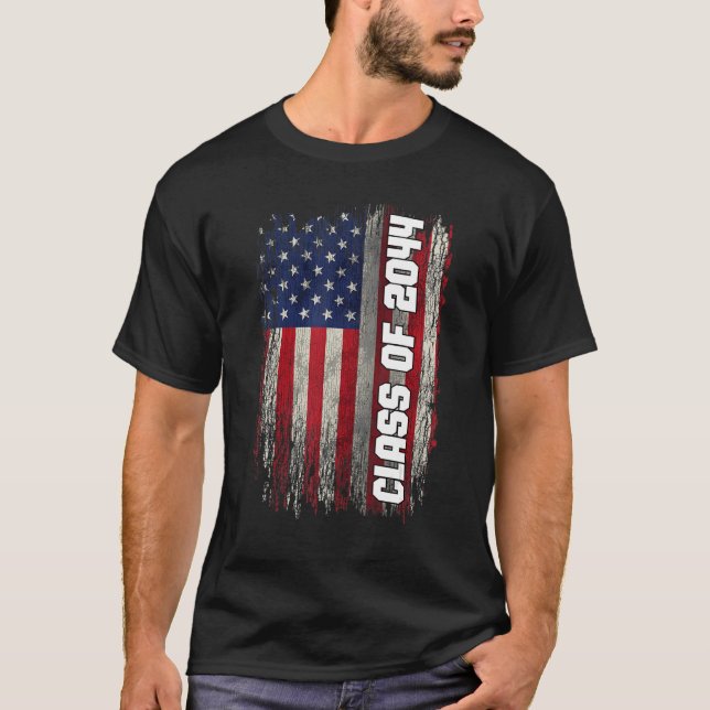 Camiseta Class of 2044  Senior 2044 USA American Flag (Anverso)