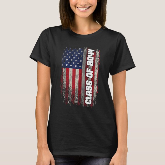 Camiseta Class of 2044  Senior 2044 USA American Flag (Anverso)