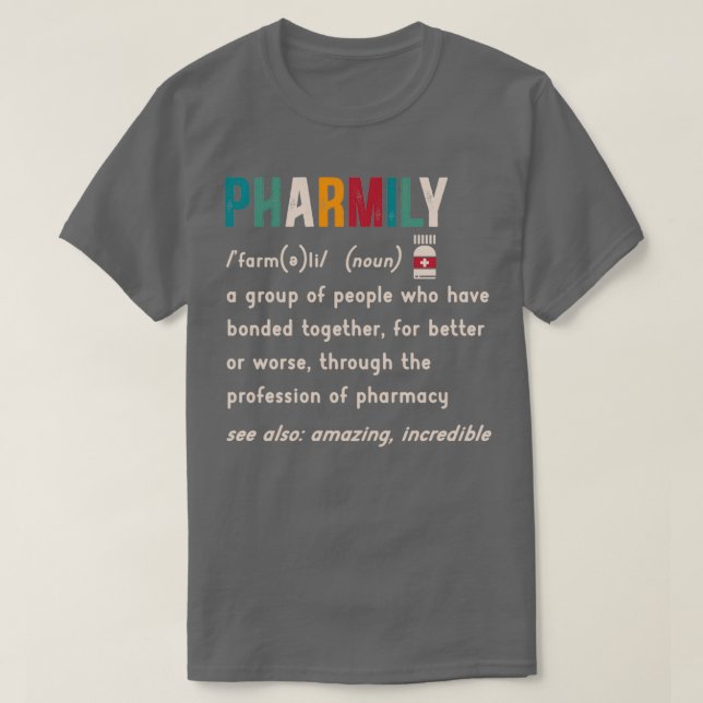 Camiseta Classi Con Licencia Farmacéutica Pharmily Squad (Diseño del anverso)