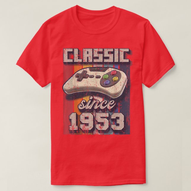 Camiseta Classic 1953 69th Birthday Retro Video Game Contro (Diseño del anverso)