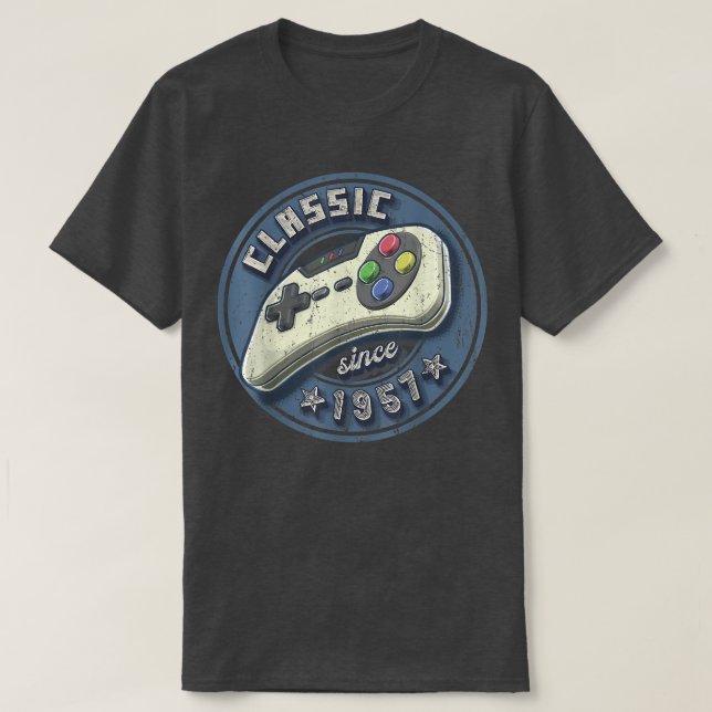 Camiseta Classic 1957 65th Birthday Retro Video Game Contro (Diseño del anverso)