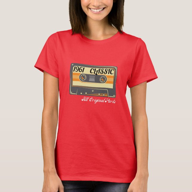 Camiseta Classic 1961 Retro Cassette Edition (Anverso)