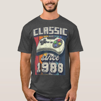 Camiseta Classic 1988 34th Birthday Retro Video Game Contro