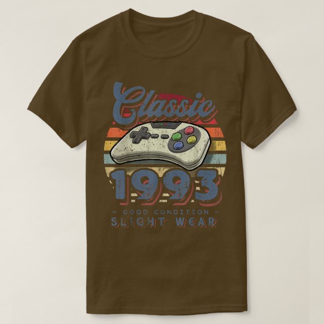 Camiseta Classic 1993 29th Birthday Retro Video Game Contro (Diseño del anverso)