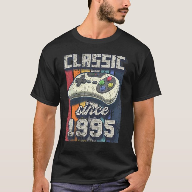 Camiseta Classic 1995 27th Birthday Retro Video Game Contro (Anverso)
