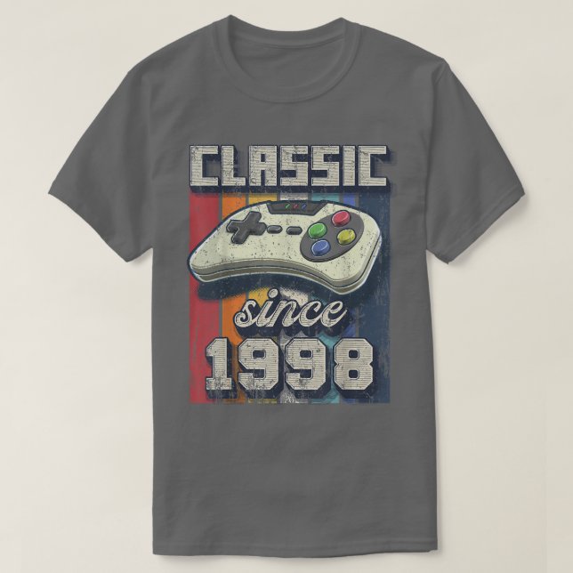 Camiseta Classic 1998 24th Birthday Retro Video Game Contro (Diseño del anverso)