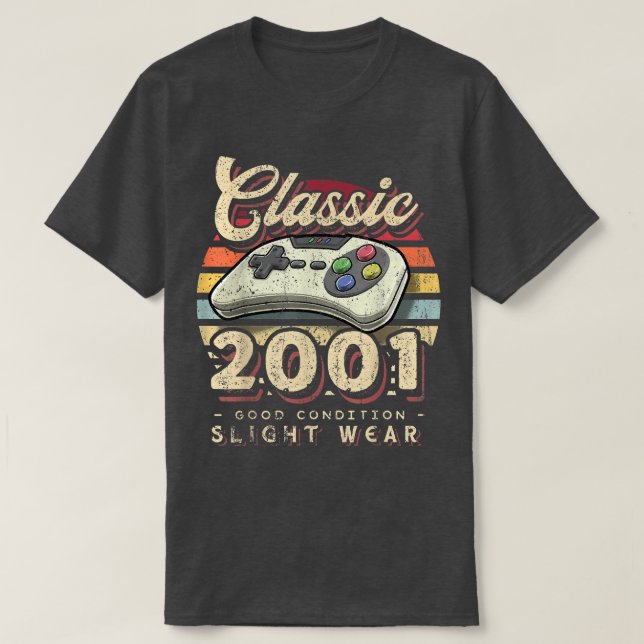 Camiseta Classic 2001 21st Birthday Retro videojuego (Diseño del anverso)