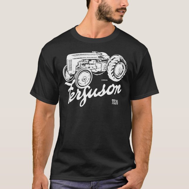 Camiseta Classic Ferguson TE20 script and illustration Esse (Anverso)