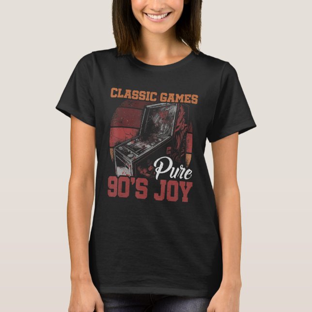 Camiseta Classic Games Pure 90s Joy Retro Gamer Nostalgia (Anverso)