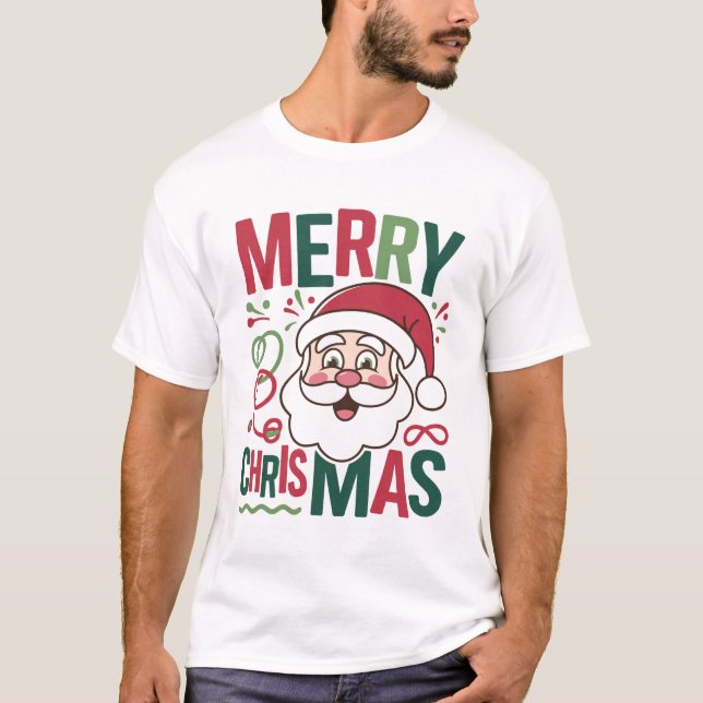 Camiseta Classic Merry Christmas T-Shirt for Festive Cheer (Anverso)