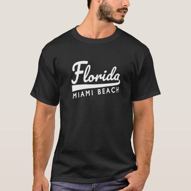 Camiseta Classic Miami Beach Fl Throwback Miami Beach (Anverso)