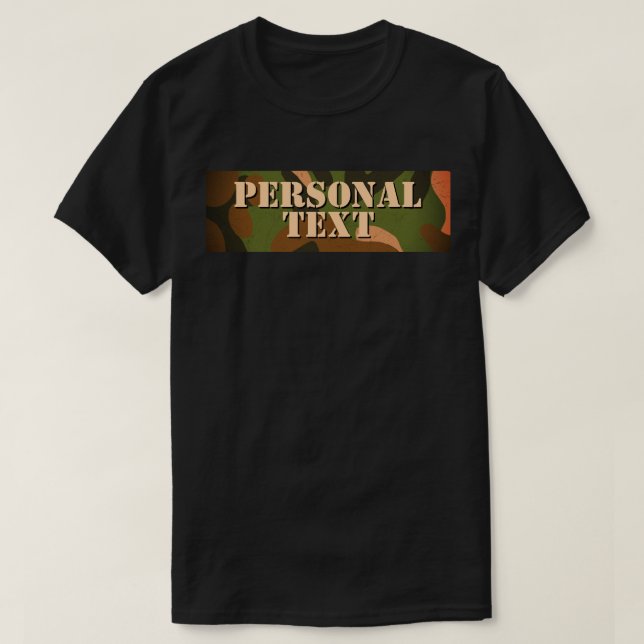 Camiseta Classic Military Camo Personal Text (Diseño del anverso)