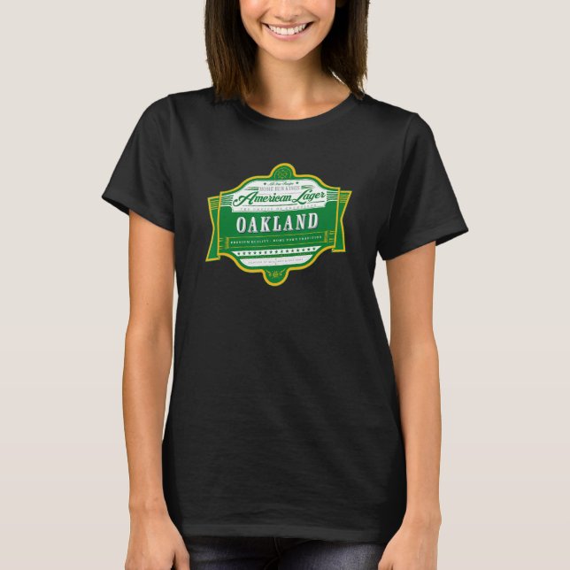 Camiseta Classic Oakland Beer Label   Oakland Pride (Anverso)