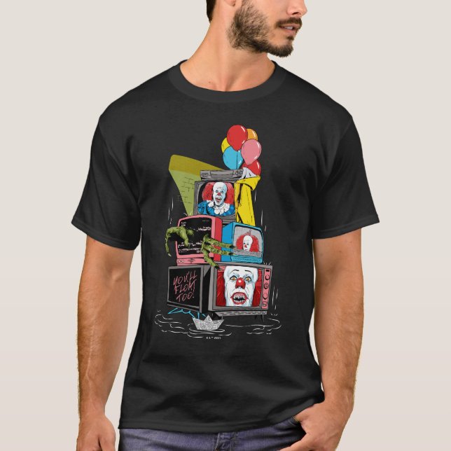 Camiseta Classic Pennywise TV Stack - You'll Float Too (Anverso)