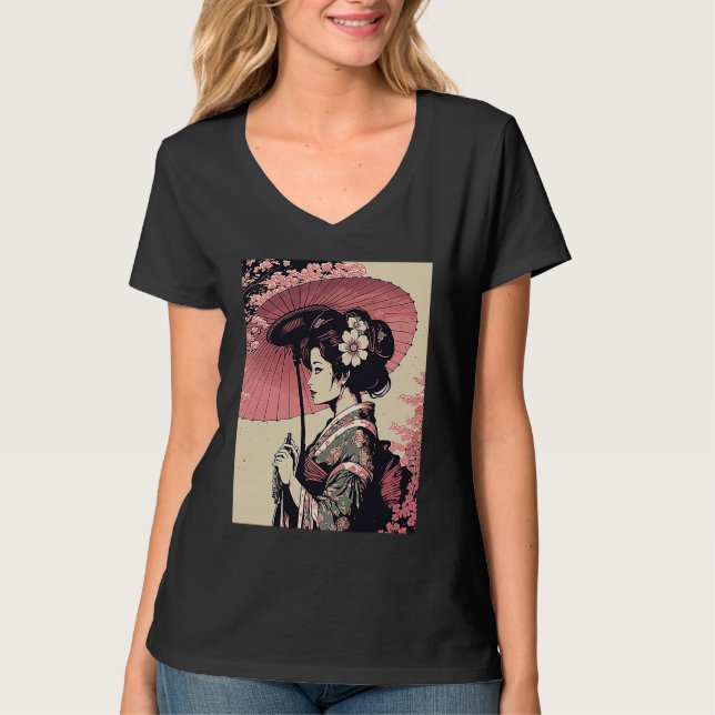 Camiseta Classic Portrait Geisha (Anverso)