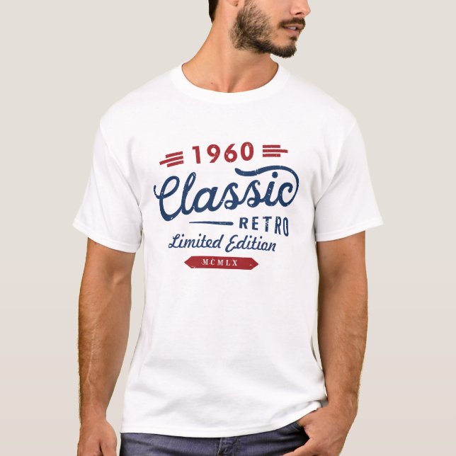 Camiseta Classic Retro 1960 edición limitada Regalo de cump (Anverso)